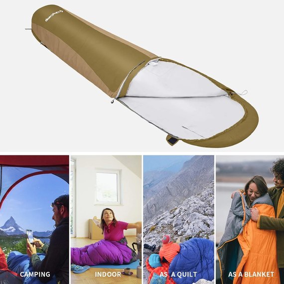 Спальный мешок KingCamp Breeze 70 L Olive KS2020, Цвет : Оливковый, изображение 7