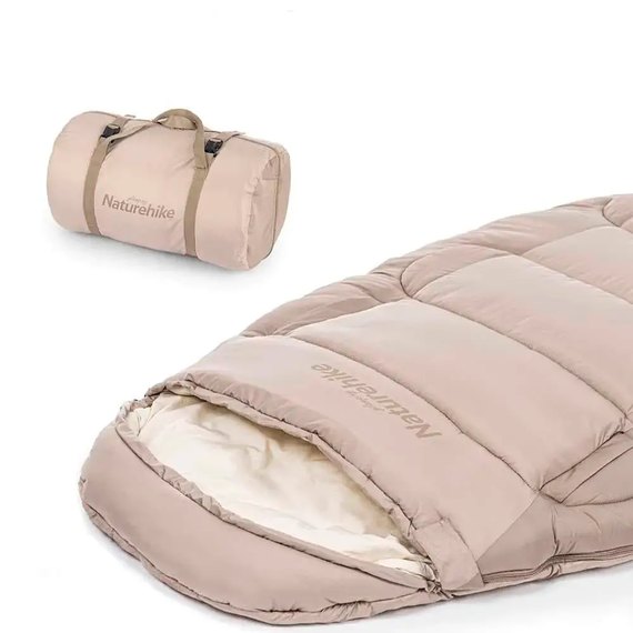 Спальный мешок Naturehike PS300 NH20MSD03 овальный, бежевый (6927595765470), Цвет : Бежевый, изображение 2