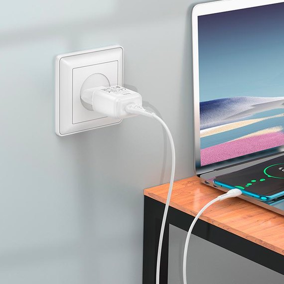 Зарядное устройство Hoco Type-C Cable single port charger set C96A 1USB, 2.1A White (000008941), Цвет: White, изображение 5