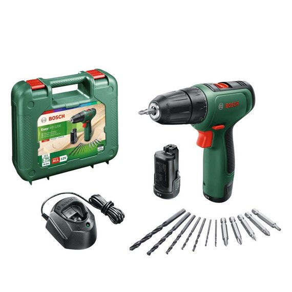 Аккумуляторный дрель-шуруповерт Bosch EasyDrill 1200 + набор бит и сверл (06039D3007), изображение 3