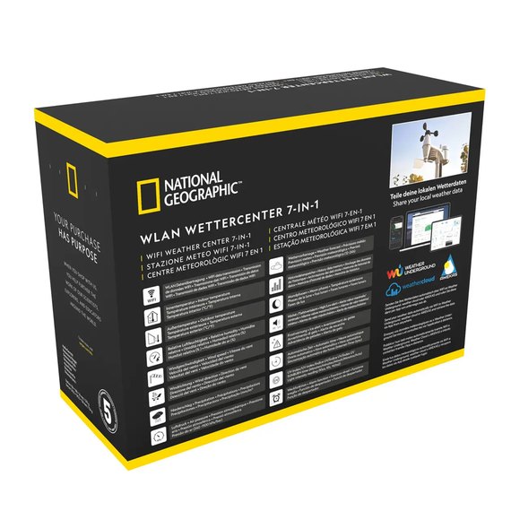 Метеостанция National Geographic WIFI Color Weather Center 7-in-1 Sensor (9080600) 930585, изображение 6