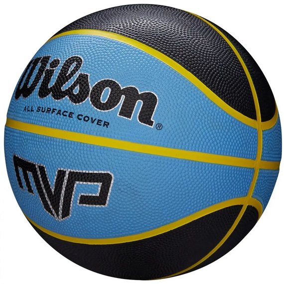 Мяч баскетбольный Wilson MVP 295 black/blue size 7 (WTB9019XB07), Размер: 7, Цвет: Синий, изображение 2