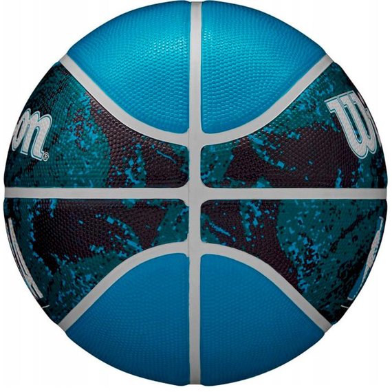 Мяч баскетбольный Wilson NBA DRV Plus Vibe BSKT Black/Blue size 6 (WZ3012602XB6), Размер: 6, Цвет: Синий, изображение 2