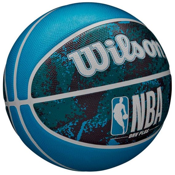 Мяч баскетбольный Wilson NBA DRV Plus Vibe BSKT Black/Blue size 6 (WZ3012602XB6), Размер: 6, Цвет: Синий, изображение 4