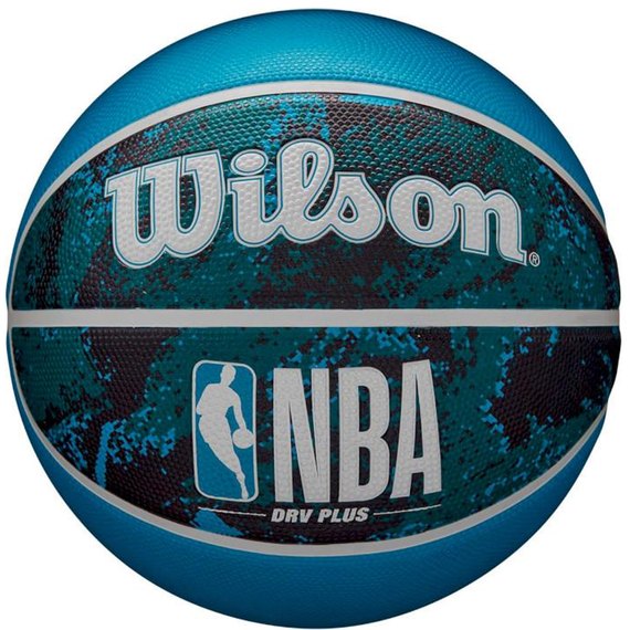 Мяч баскетбольный Wilson NBA DRV Plus Vibe BSKT Black/Blue size 7 (WZ3012602XB7), Размер: 7, Цвет: Синий