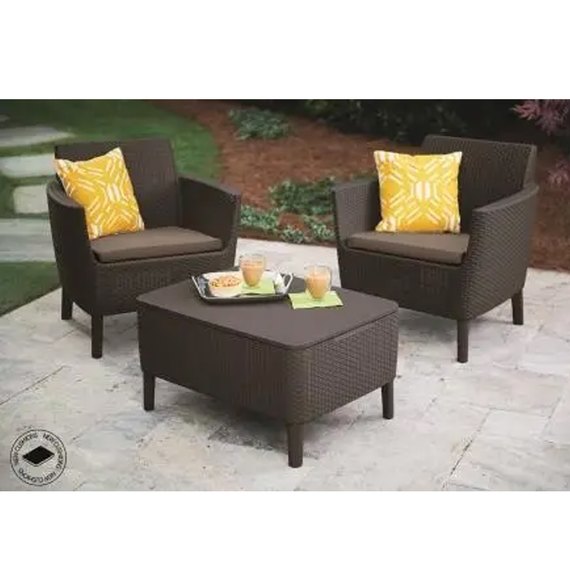 Набір садових меблів Keter Salemo balcony set коричневий  (8711245158655), Колір крісла: Коричневий, зображення 2