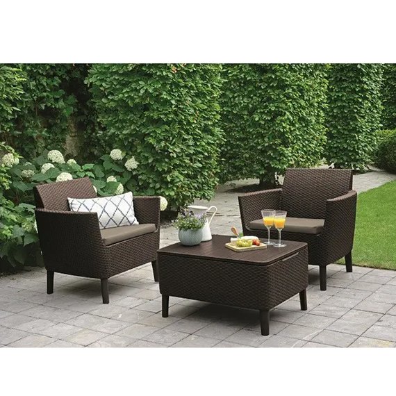Набір садових меблів Keter Salemo balcony set коричневий  (8711245158655), Колір крісла: Коричневий, зображення 3