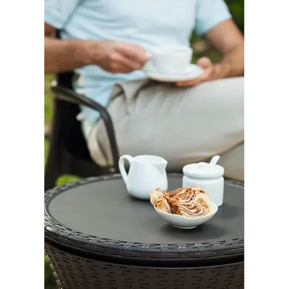 Стол - бар пластиковый Keter Cool Bar Rattan цвет серый (7290103660550), Цвет : Серый, изображение 5