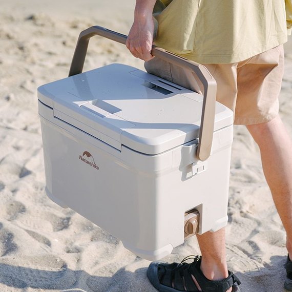 Туристический холодильник Naturehike CNK2300BS012, 22 л, до 36 часов, бежевый (6976023925634), изображение 8
