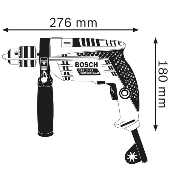 Дриль ударний Bosch Professional GSB 13 RE БЗП (0601217100), зображення 5