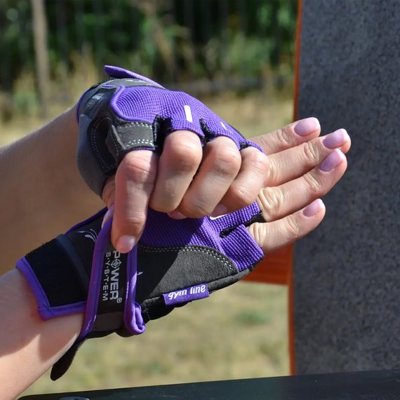 Перчатки для зала Power System PS-2570 Purple M (PS-2570_M_Purple), Размер: M, Цвет: Фиолетовый, изображение 6