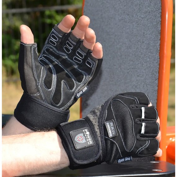 Перчатки для зала Power System Raw Power PS-2850 Black M (PS-2850_M_Black-Grey), Размер: M, Цвет: Чёрный, изображение 5