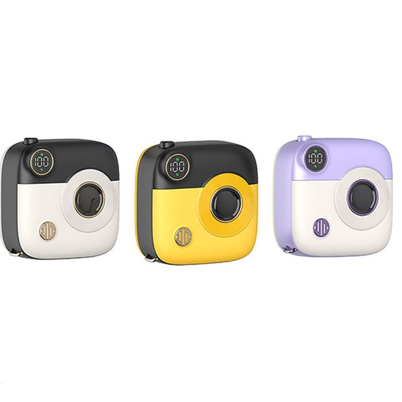 Повербанк XO PR223 Magnetic 15W mini camera digital display 10000 mAh Purple/White (6920680849277), Цвет : Purple/White, изображение 3