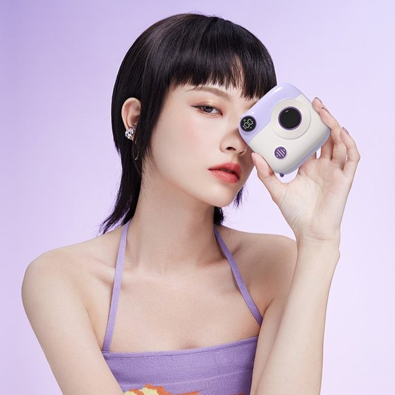 Повербанк XO PR223 Magnetic 15W mini camera digital display 10000 mAh Purple/White (6920680849277), Цвет : Purple/White, изображение 8