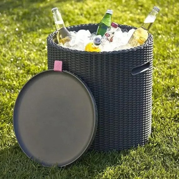 Стол-сундук Keter Cool Stool пластик антрацит (7290106923843), изображение 10