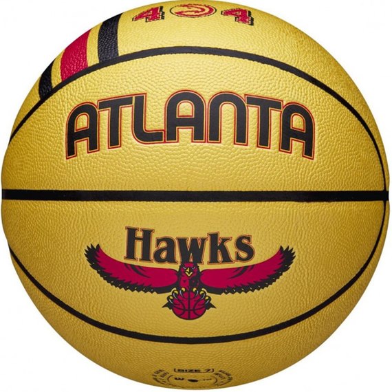 Мяч баскетбольный Wilson NBA Team City Collector BSKT ATL Hawks size 7 (WZ4003901XB7), Размер: 7, Цвет: Жёлтый