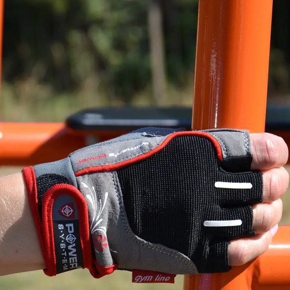 Перчатки для зала Power System PS-2570 Black/Red M (PS-2570_M_Black-Red), Размер: M, Цвет: Чёрный/Красный, изображение 6