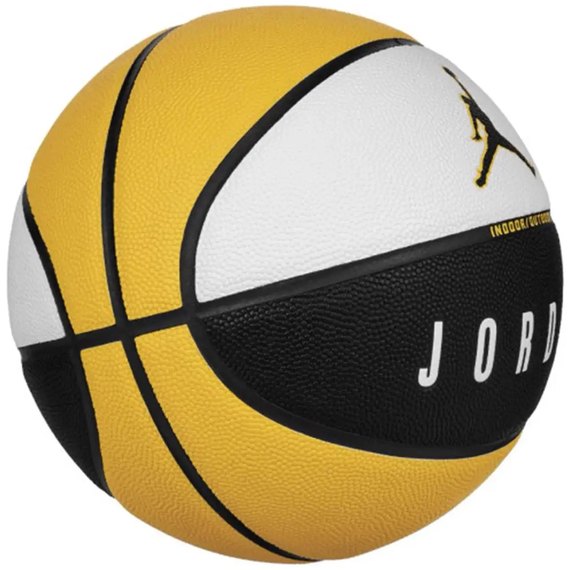 М'яч баскетбольний Nike Jordan Ultimate 2.0 8P Deflated Білий/Чорний/Жовтий size 7 (J.100.8254.153.07), зображення 2