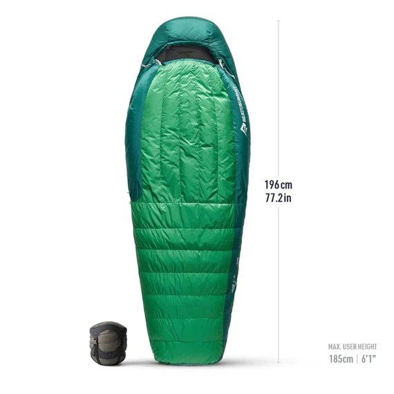 Спальный мешок Sea to Summit Ascent -9C/15F Regular, Rain Forest Green (STS ASL041101-052003), Диапазон комфорта по женщине (базовый): -2 °C, Полная длина, см: 185 см, изображение 11