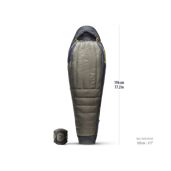 Спальный мешок Sea to Summit Spark Pro -1C/30F Long, Beluga Black (STS ASL041071-210104), Диапазон комфорта по женщине (базовый): +3 °C, Полная длина, см: 198 см, изображение 4