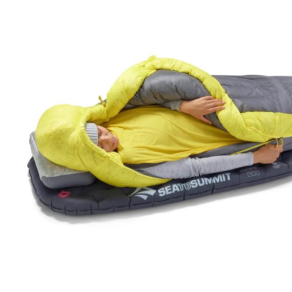Спальный мешок Sea to Summit Spark Women's -1C/30F Long, Pewter Grey (STS ASL041071-351704), Диапазон комфорта по женщине (базовый): -1 °C, Полная длина, см: 185 см, изображение 7