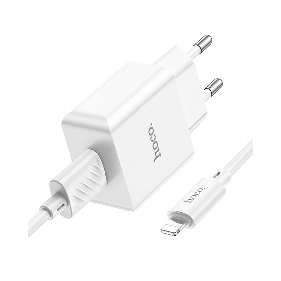 Зарядное устройство Hoco Lightning Cable Leisure single port charger C106A 1USB, 10.5W/2.1A White (000009185), изображение 6