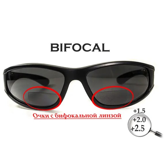 Бифокальные защитные очки BluWater Winkelman-2 polarized (+2.5 bifocal) черные (4ВИН2БИФ-Д2.5), изображение 2