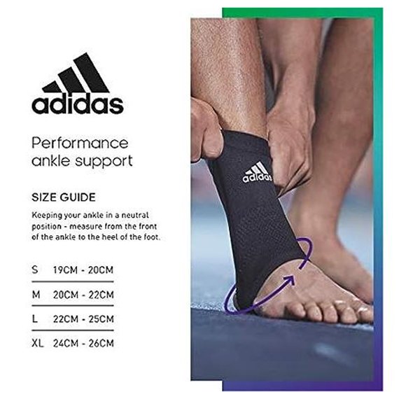 Фиксатор щиколотки Adidas Performance Ankle Support черный/синий S (ADSU-13311BL), Размер: S, Цвет: Чёрный/Синий, изображение 7