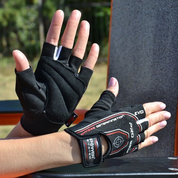 Рукавички для залу Power System PS-2250E Pro Grip EVO Black S (PS_2260BK-2_S), Розмір: S, Колір: Чорний, зображення 8