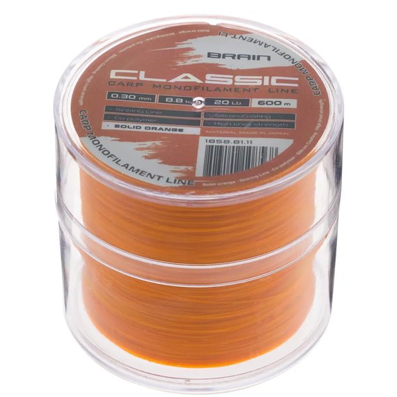 Ліска Brain Classic Carp Line 600m 0,30mm 8,8kg 20lb Solid orange (1858.81.11), Діаметр, мм : 0.30 мм, зображення 2