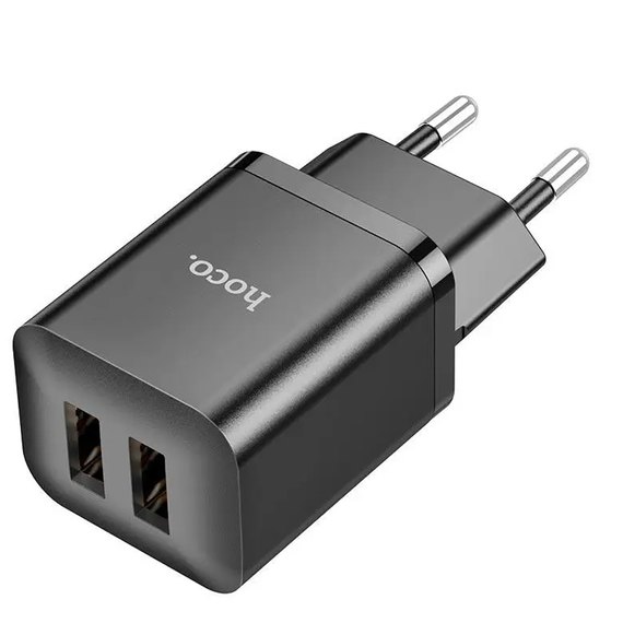 Зарядное устройство Hoco Type-C Cable Maker dual Port charger set N25 2USB, 2.1A Black (000009508), изображение 2
