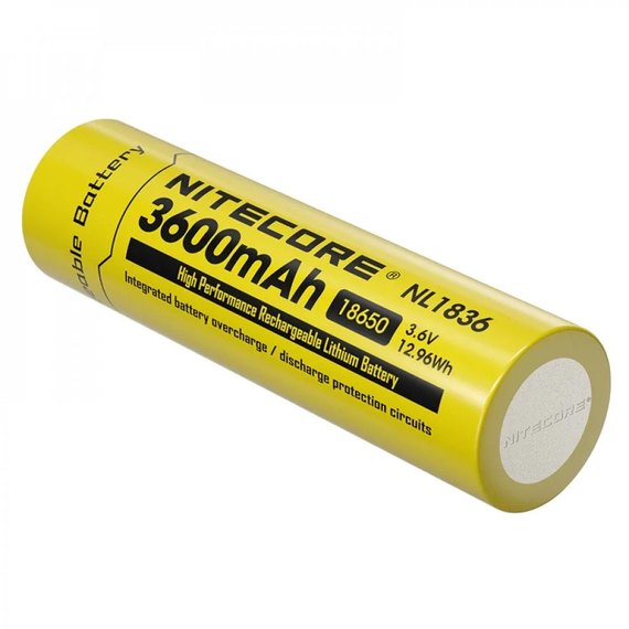 Аккумулятор 18650 Nitecore 3.6V 3600 mAh NL1836 (6-1514), изображение 3