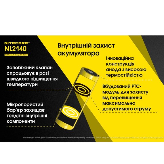 Аккумулятор 21700 Nitecore 4000 mAh NL2140 (6-1379_40), изображение 8