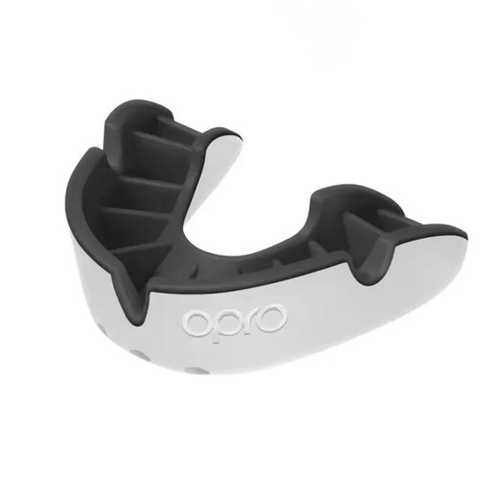 Капа для боксу OPRO Silver (возраст 11+) White/Black (art.102502005), зображення 2
