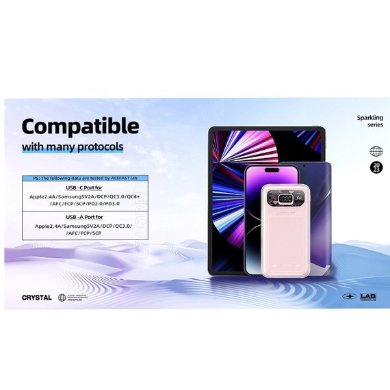 Повербанк Acefast M1 Exploration series 30W 10000 mAh Cherry blossom (6974316282006), Цвет : Cherry blossom, изображение 15