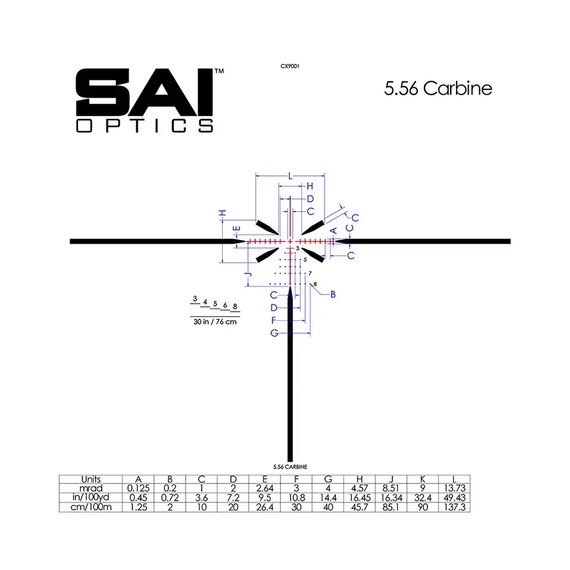 Оптический прицел ELCAN SAI 1-6x24 сетка 5.56 BDС RAF Coyote Brown (RNG16-T170-C10), изображение 6