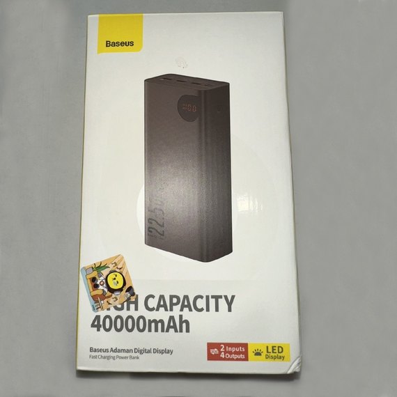 Повербанк Baseus Adaman Digital Display Fast Charge 40000 mAh 22.5W Black (вскрытый), изображение 10