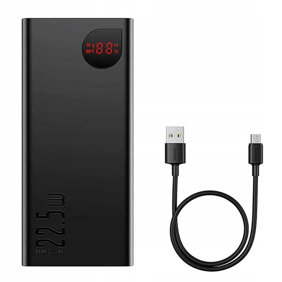 Повербанк Baseus Adaman Digital Display Fast Charge 40000 mAh 22.5W Black (вскрытый), изображение 7