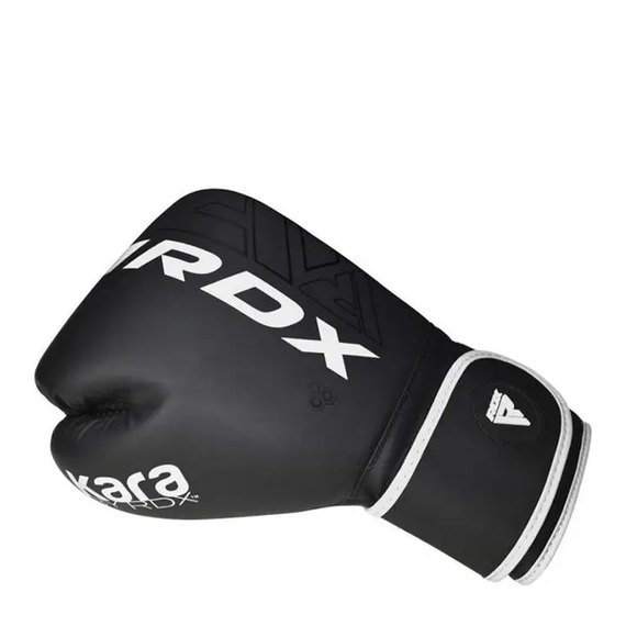 Боксерские перчатки RDX F6 Kara Matte White 16 унц (BGR-F6MW-16OZ), Вес: 16 унций, Цвет: Черный/Белый, изображение 9