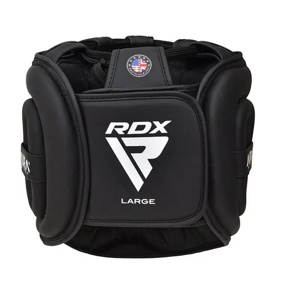 Боксерський шолом RDX AURA PLUS T-17 Black Golden L (HGR-T17BGL-L+), Розмір: L, зображення 4