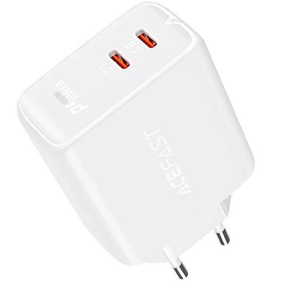 Зарядное устройство ACEFAST A9 2Type-C, 40W/3A, PD/QC White (000009404), Цвет: White, изображение 2