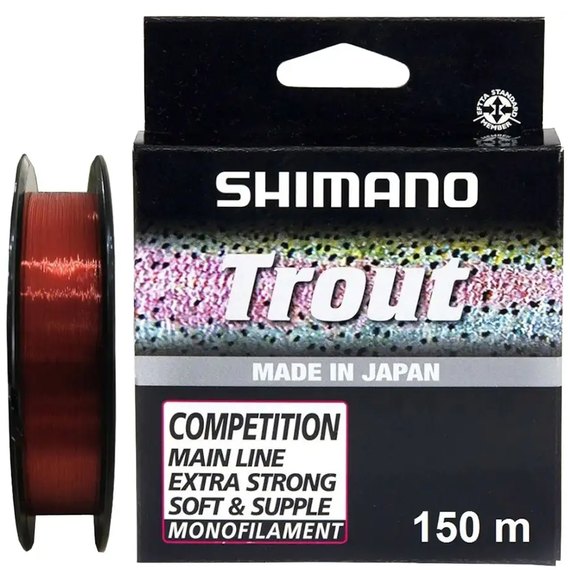 Ліска Shimano Trout Competition Mono 150m 0.12mm 1.29kg Red (TROUTCM15012)