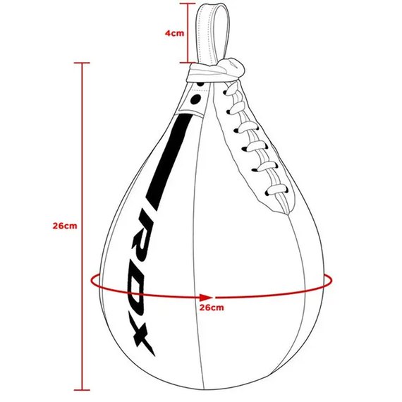Пневмогруша боксерская RDX F6 KARA SPEED BALL + swivel Matte White (2SBR-F6MW), Цвет: Чёрный/Белый, изображение 8