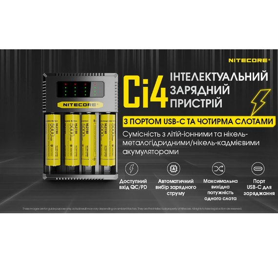 Зарядное устройство Nitecore Ci4 четырехканальное (6-1473_4), изображение 3