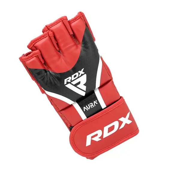 Перчатки для ММА RDX AURA PLUS T-17 Red/Black XL (GGR-T17RB-XL+), Размер: XL, Цвет: Красный/Чёрный, изображение 2