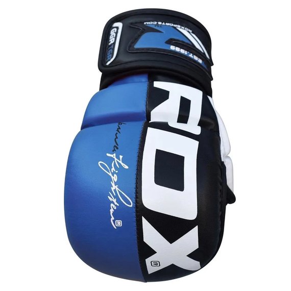 Перчатки для ММА RDX T6 Plus Rex Blue XL (GGR-T6U-XL+), Размер: XL, Цвет: Чёрный/Синий, изображение 6