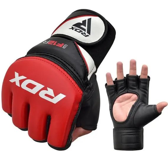 Перчатки для ММА RDX F12 Model GGRF Red L (GGR-F12R-L), Размер: L, Цвет: Чёрный/Красный, изображение 2