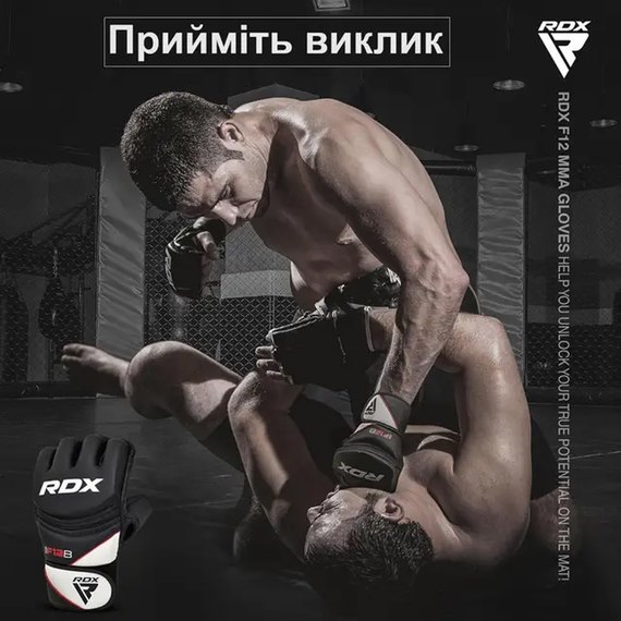 Перчатки для ММА RDX F12 Model GGRF Red L (GGR-F12R-L), Размер: L, Цвет: Чёрный/Красный, изображение 9