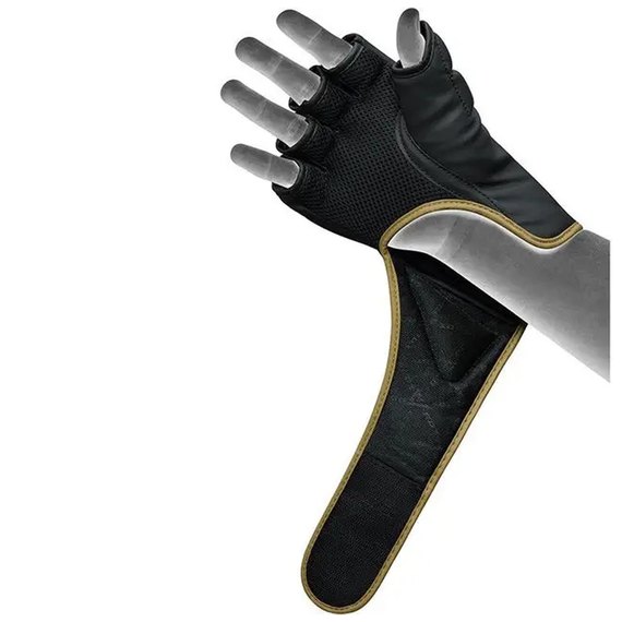 Рукавички ММА RDX F6 KARA Matte Golden M (GGR-F6MGL-M), Розмір: M, Колір: Чорний/Золотий, зображення 6