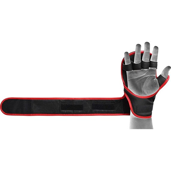 Перчатки для ММА RDX F6 KARA Matte Red Plus S/M (GSR-F6MR-S/M+), Размер: S/M, Цвет: Чёрный/Красный, изображение 5